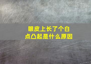 眼皮上长了个白点凸起是什么原因