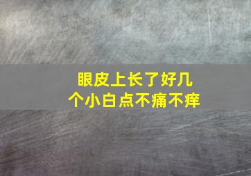 眼皮上长了好几个小白点不痛不痒