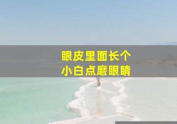 眼皮里面长个小白点磨眼睛