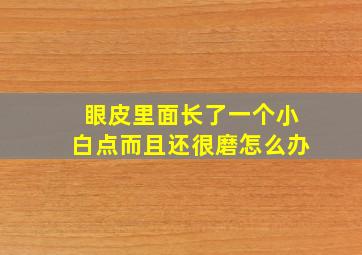 眼皮里面长了一个小白点而且还很磨怎么办