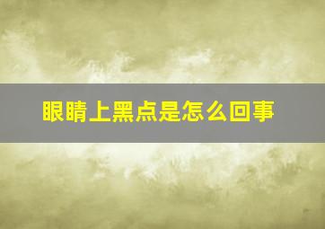 眼睛上黑点是怎么回事