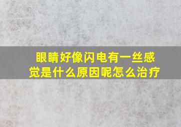 眼睛好像闪电有一丝感觉是什么原因呢怎么治疗