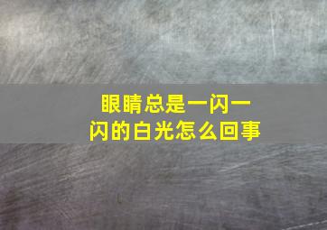 眼睛总是一闪一闪的白光怎么回事