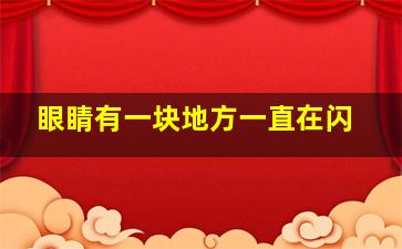 眼睛有一块地方一直在闪