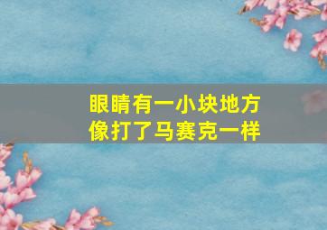 眼睛有一小块地方像打了马赛克一样