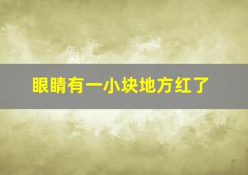 眼睛有一小块地方红了