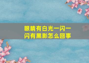 眼睛有白光一闪一闪有黑影怎么回事