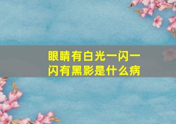 眼睛有白光一闪一闪有黑影是什么病