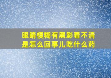 眼睛模糊有黑影看不清是怎么回事儿吃什么药