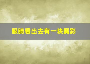 眼睛看出去有一块黑影