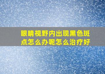 眼睛视野内出现黑色斑点怎么办呢怎么治疗好