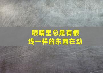 眼睛里总是有根线一样的东西在动