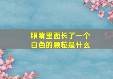 眼睛里面长了一个白色的颗粒是什么