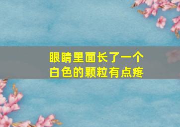 眼睛里面长了一个白色的颗粒有点疼