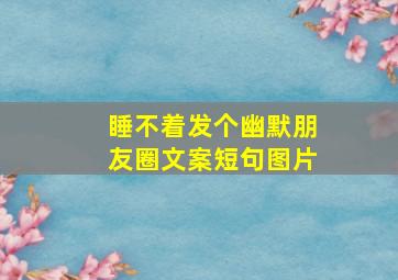 睡不着发个幽默朋友圈文案短句图片