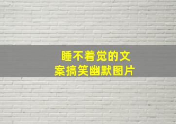 睡不着觉的文案搞笑幽默图片