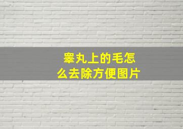 睾丸上的毛怎么去除方便图片