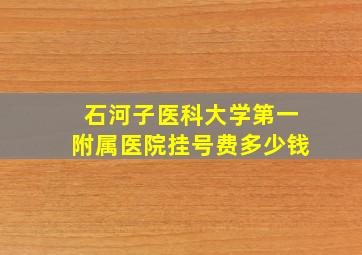 石河子医科大学第一附属医院挂号费多少钱