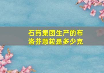 石药集团生产的布洛芬颗粒是多少克