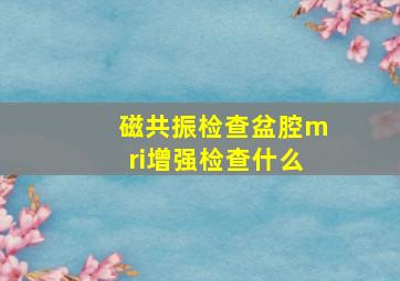 磁共振检查盆腔mri增强检查什么