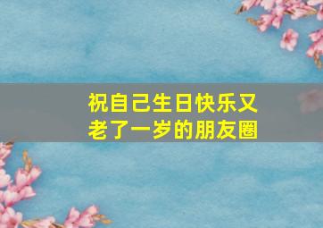 祝自己生日快乐又老了一岁的朋友圈