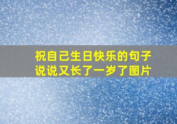 祝自己生日快乐的句子说说又长了一岁了图片