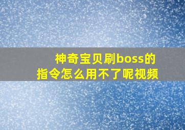 神奇宝贝刷boss的指令怎么用不了呢视频