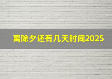 离除夕还有几天时间2025