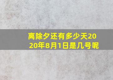 离除夕还有多少天2020年8月1日是几号呢