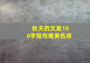 秋天的文案100字短句唯美伤感