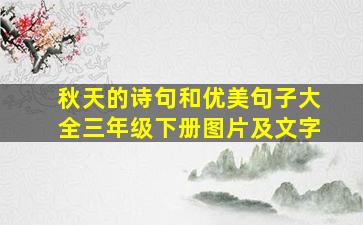 秋天的诗句和优美句子大全三年级下册图片及文字