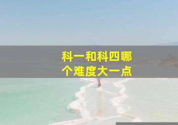 科一和科四哪个难度大一点