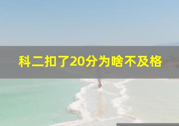 科二扣了20分为啥不及格