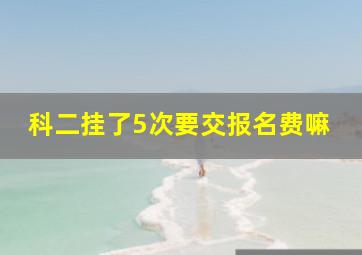 科二挂了5次要交报名费嘛