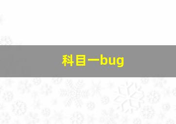 科目一bug