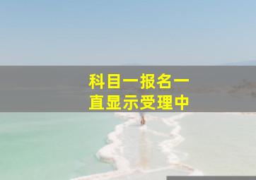 科目一报名一直显示受理中