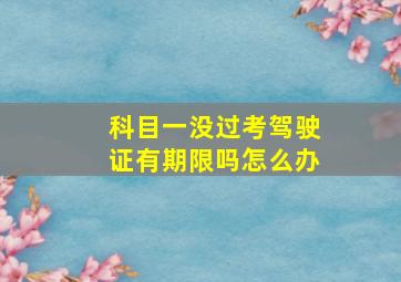 科目一没过考驾驶证有期限吗怎么办