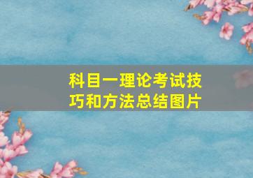 科目一理论考试技巧和方法总结图片