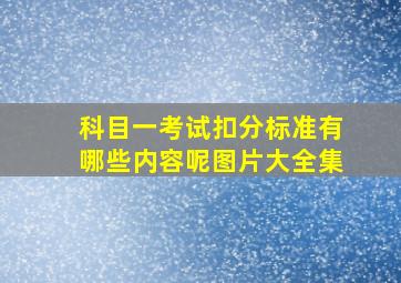 科目一考试扣分标准有哪些内容呢图片大全集