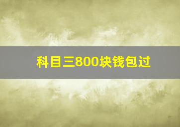 科目三800块钱包过