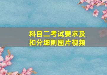 科目二考试要求及扣分细则图片视频