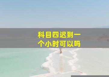 科目四迟到一个小时可以吗