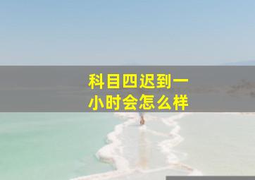 科目四迟到一小时会怎么样