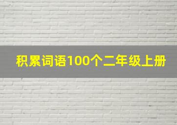 积累词语100个二年级上册