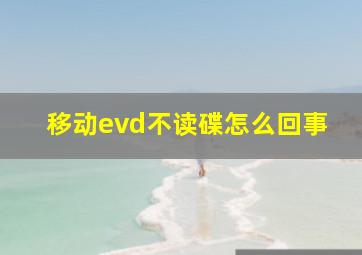 移动evd不读碟怎么回事