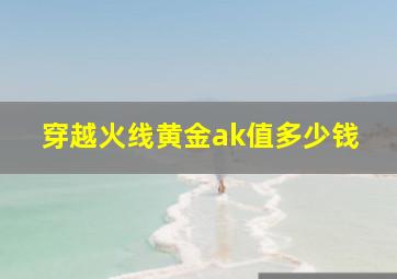 穿越火线黄金ak值多少钱