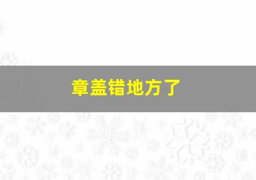 章盖错地方了