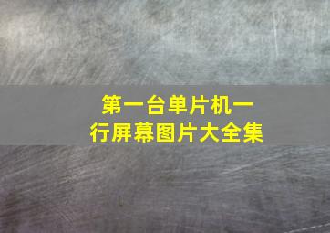 第一台单片机一行屏幕图片大全集