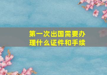 第一次出国需要办理什么证件和手续