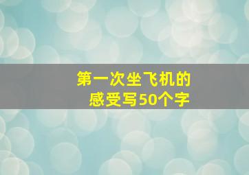 第一次坐飞机的感受写50个字